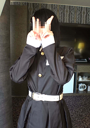 Cosplay 18-year-old demon corps Kos unknowingly removed the rubber and vaginal cum shot