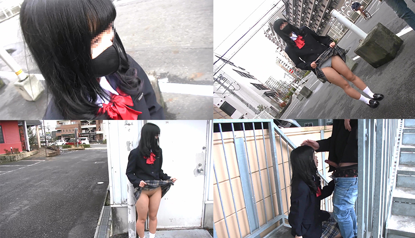 Local exposure  public sex show The girl is exposed in front of the school from her hometown and is thrown into a fan participation public orgy training 